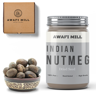 Awafi Mill Whole Nutmeg Seed Myristica Fragrans Houtt 100gm